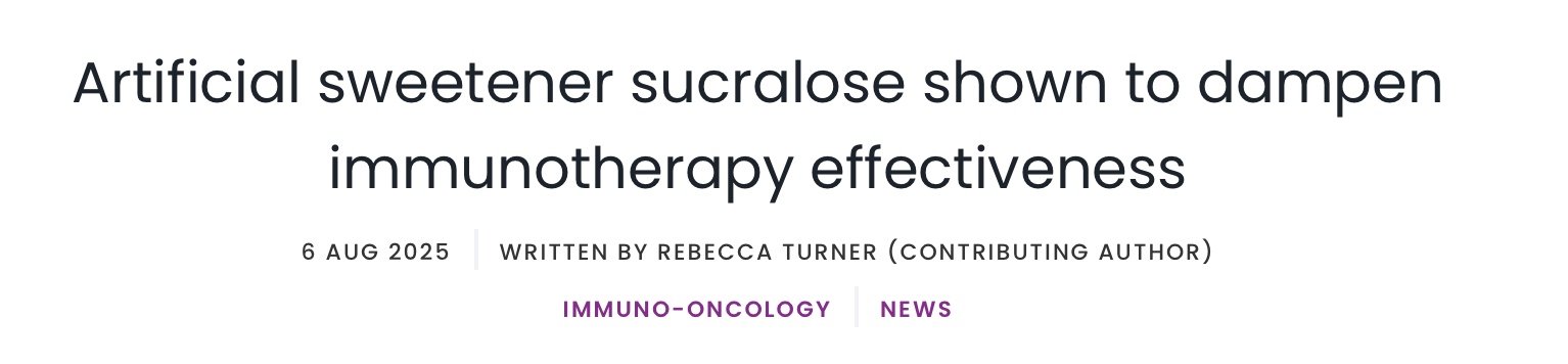 sucralose immuntherapie krebs