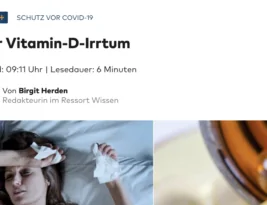 Vorsicht vor CORONAVIT-Studie (Vitamin D)